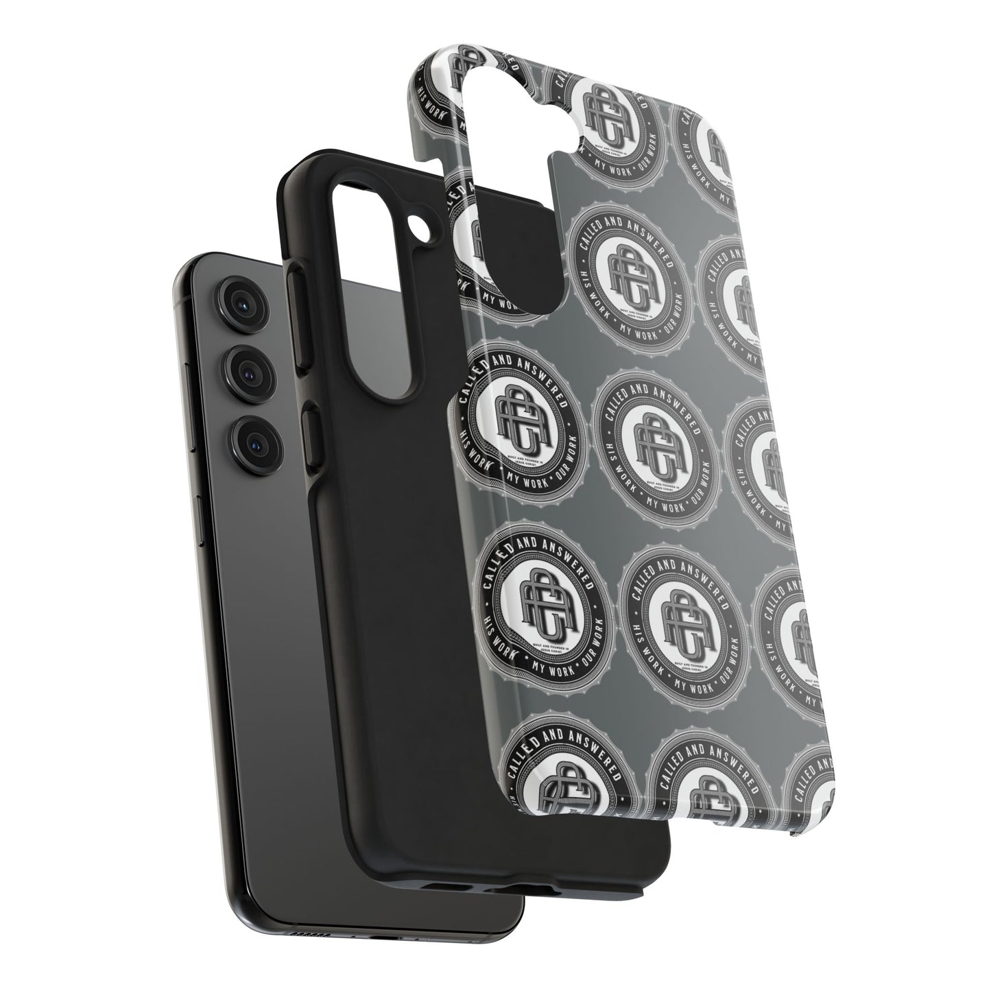 His Work: Tough Phone Cases with Cool Emblem Design