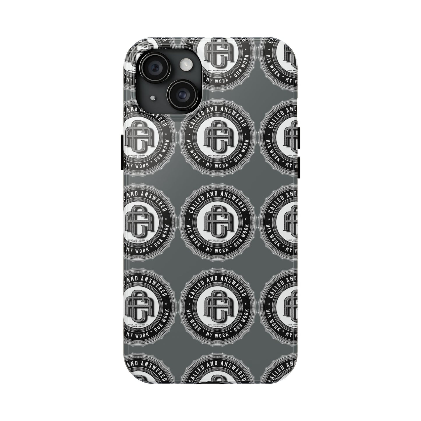 His Work: Tough Phone Cases with Cool Emblem Design