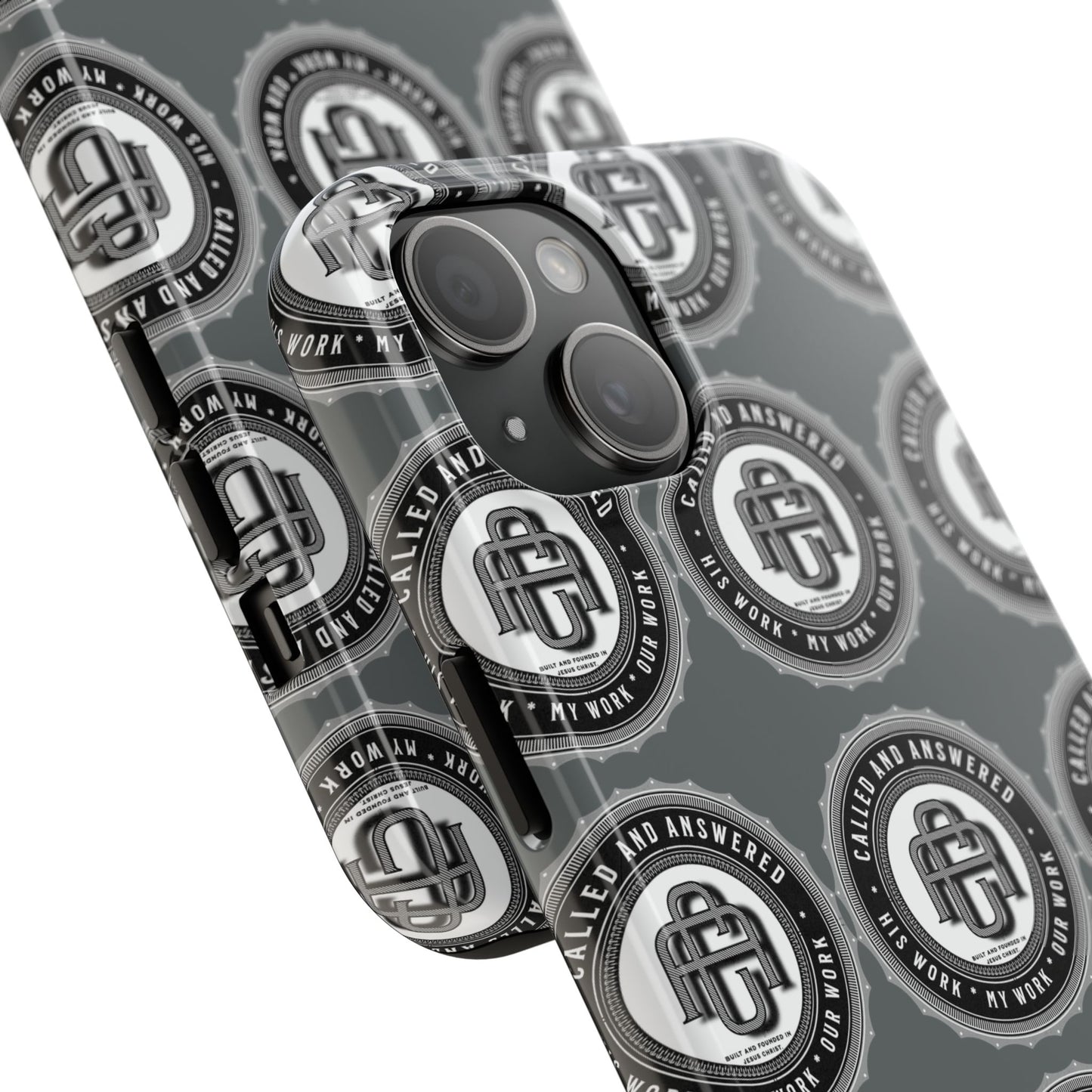 His Work: Tough Phone Cases with Cool Emblem Design