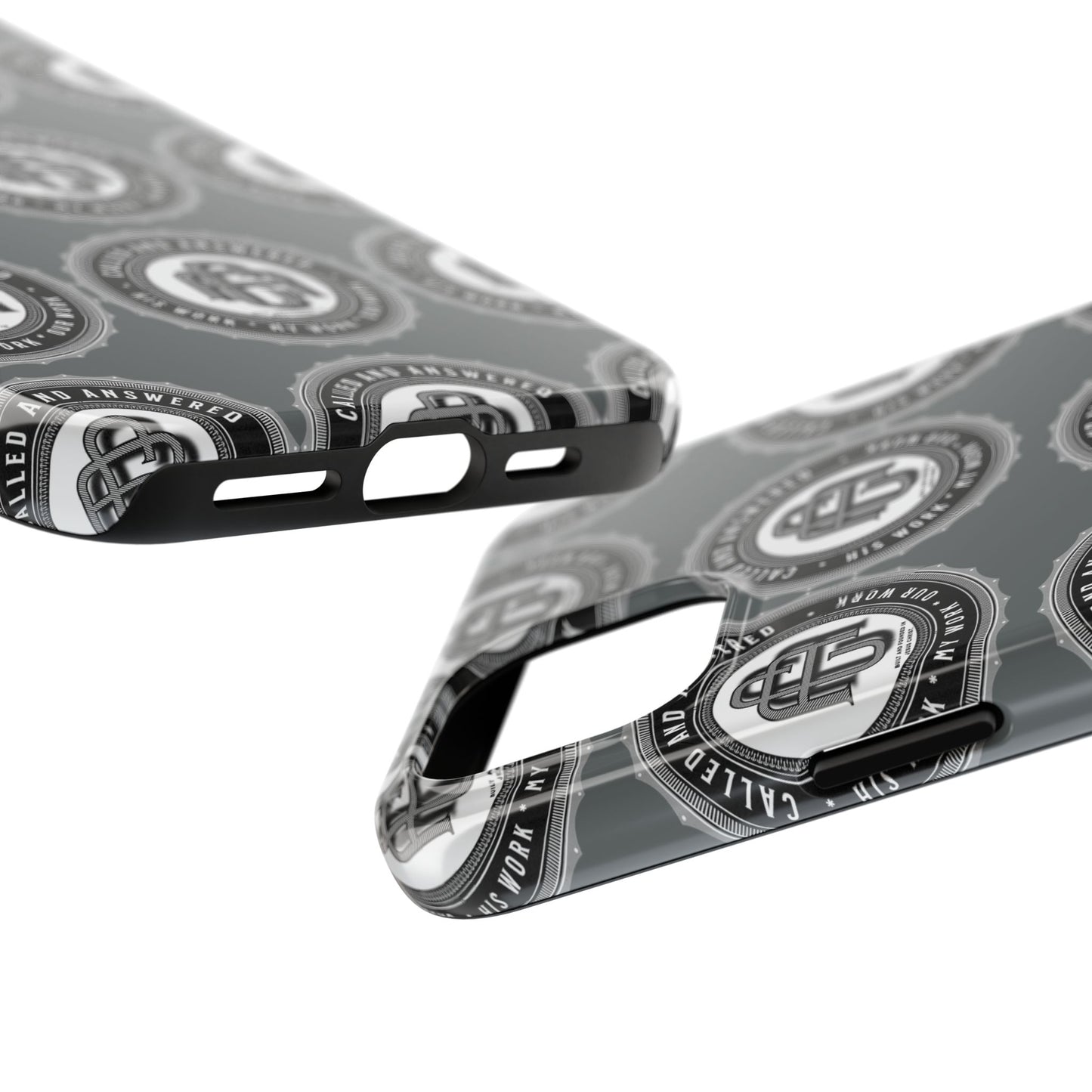 His Work: Tough Phone Cases with Cool Emblem Design