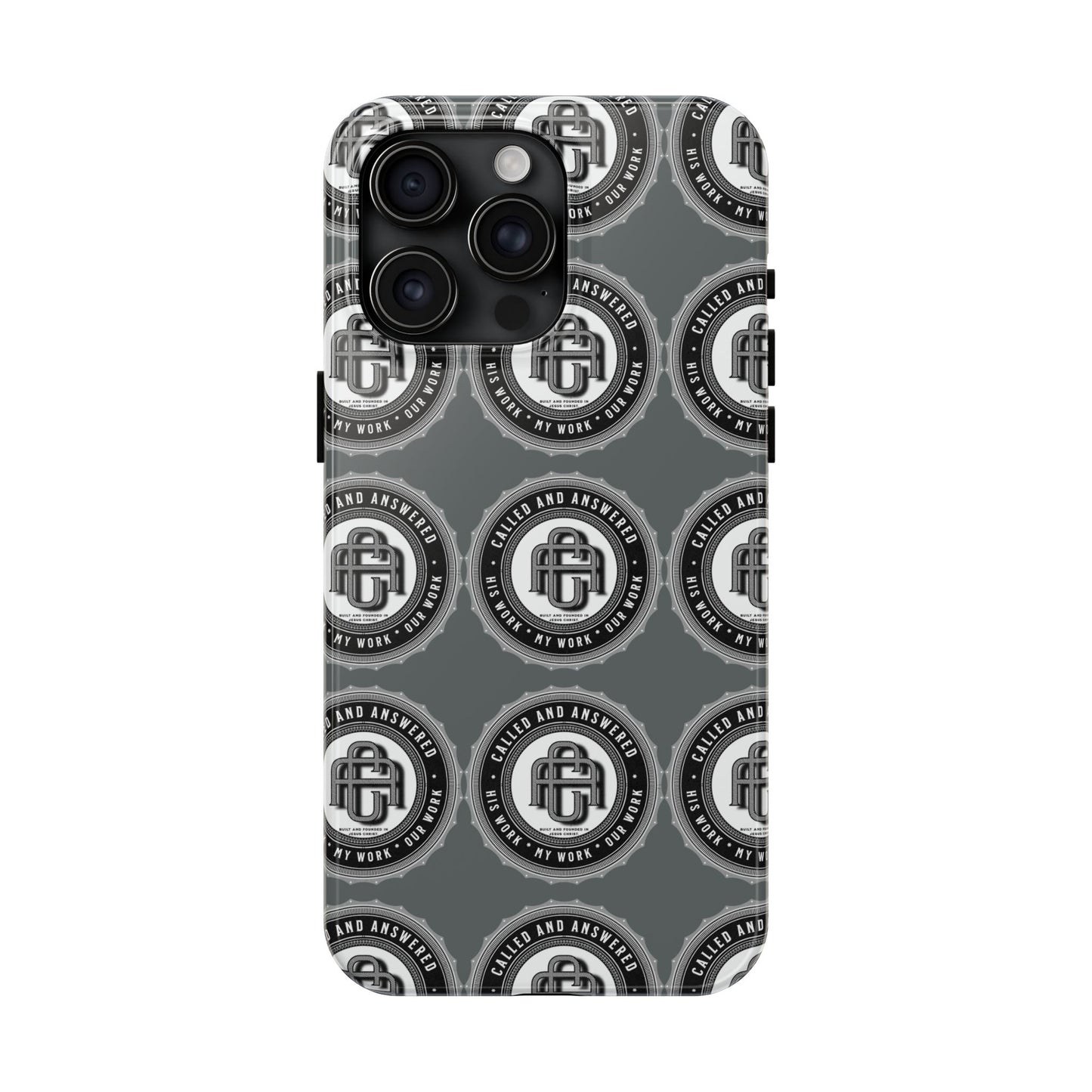 His Work: Tough Phone Cases with Cool Emblem Design