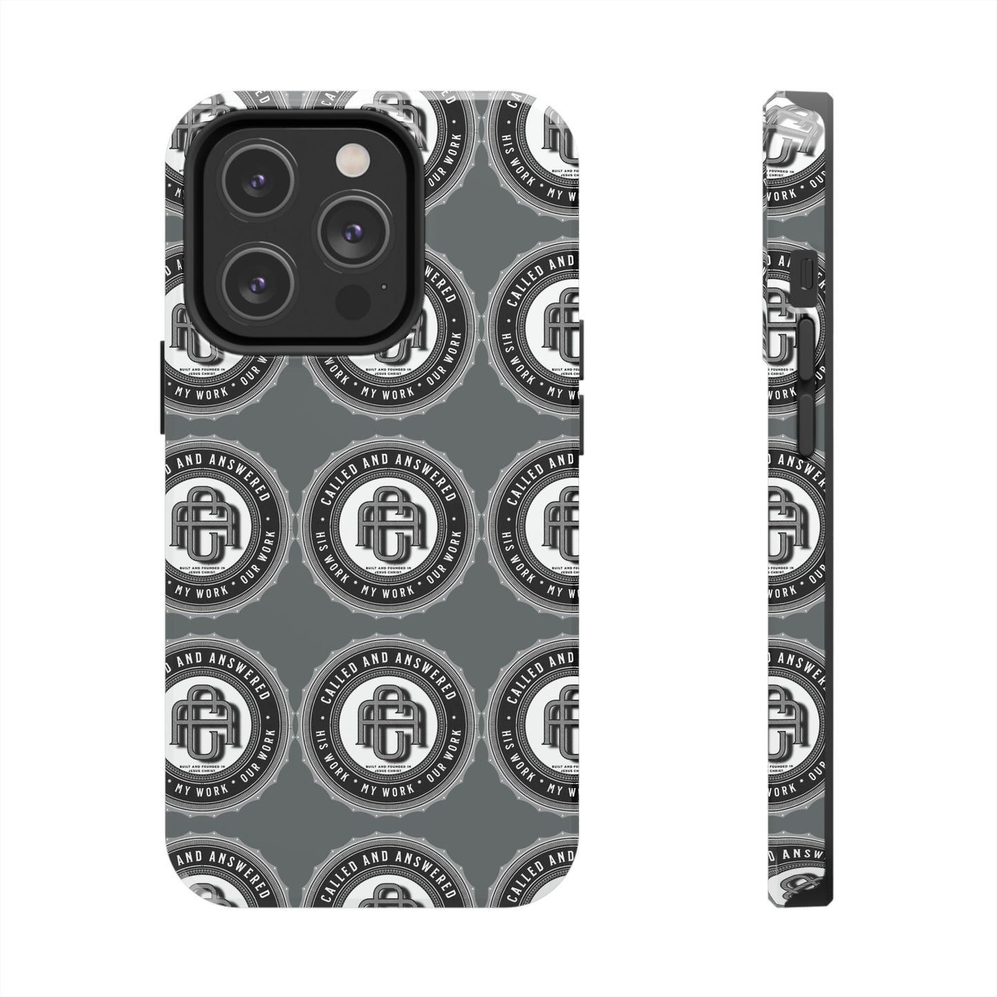 His Work: Tough Phone Cases with Cool Emblem Design