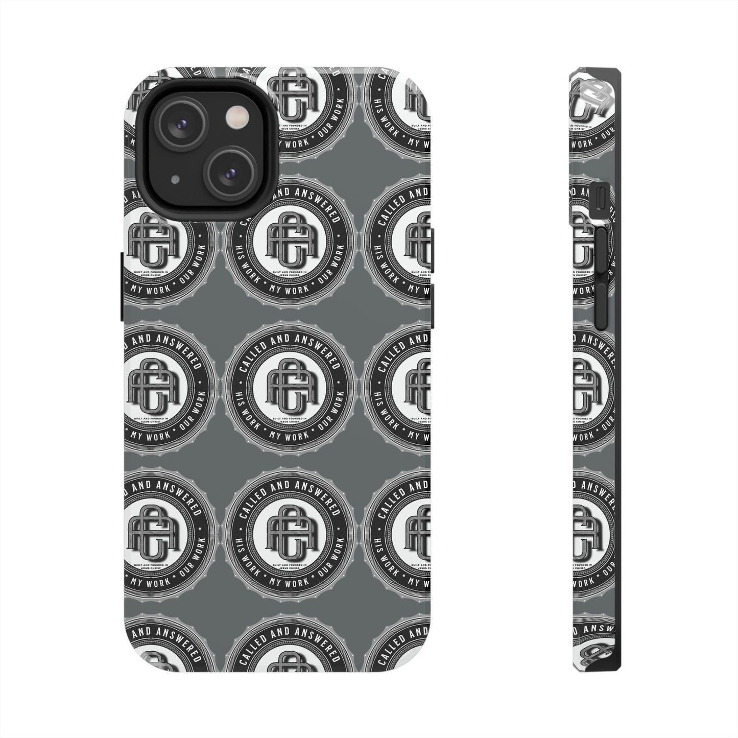His Work: Tough Phone Cases with Cool Emblem Design