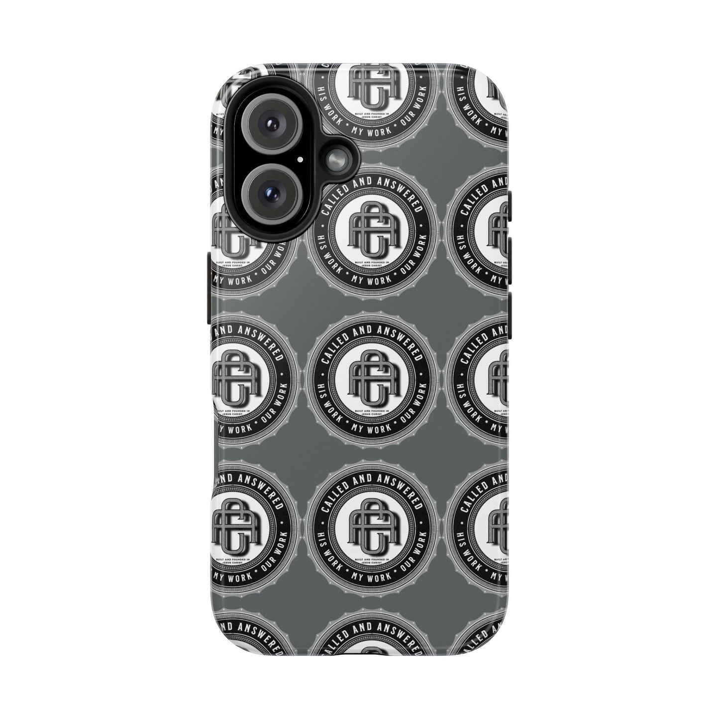 His Work: Tough Phone Cases with Cool Emblem Design