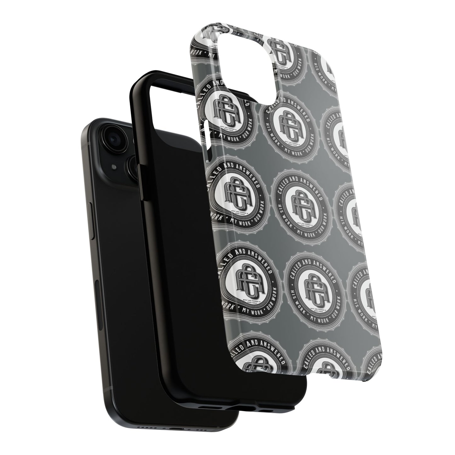 His Work: Tough Phone Cases with Cool Emblem Design