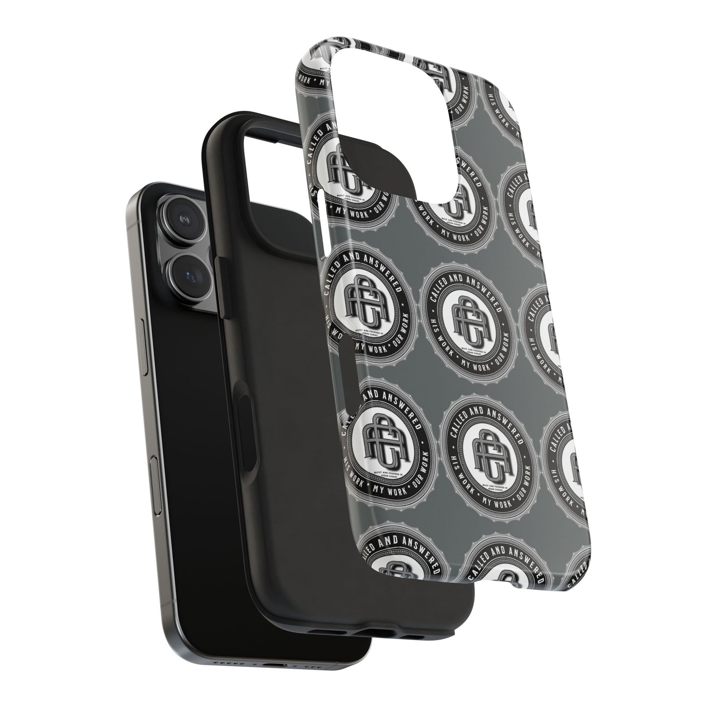 His Work: Tough Phone Cases with Cool Emblem Design