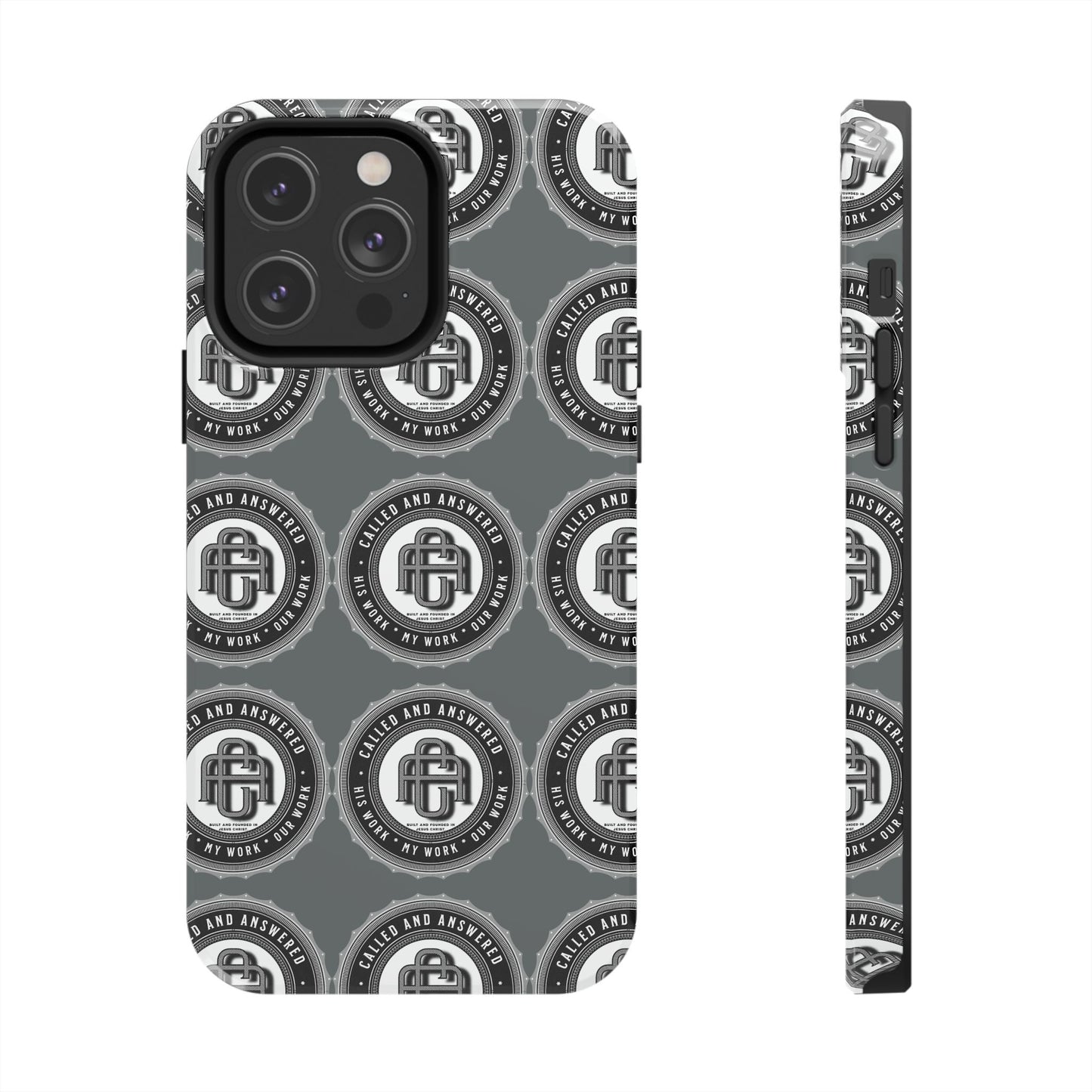 His Work: Tough Phone Cases with Cool Emblem Design