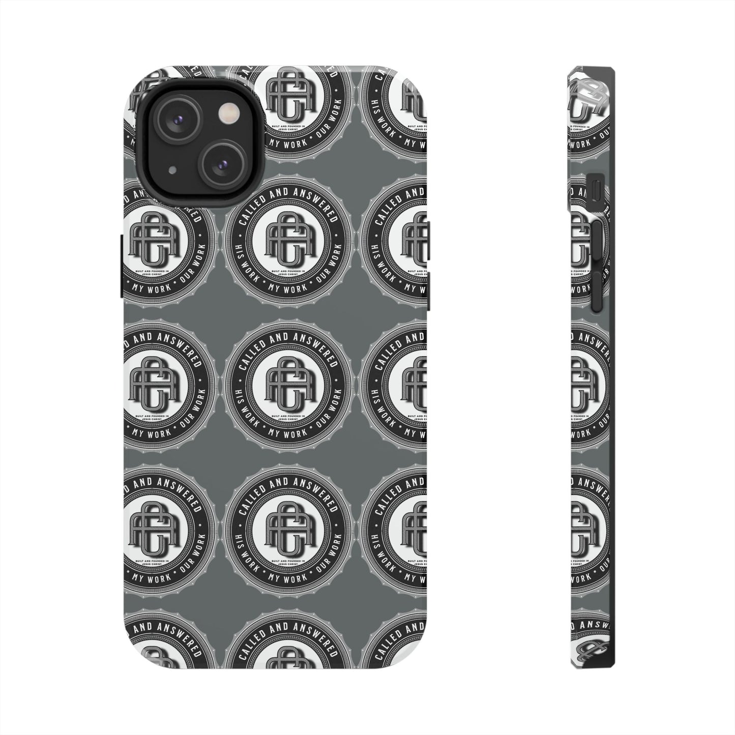 His Work: Tough Phone Cases with Cool Emblem Design