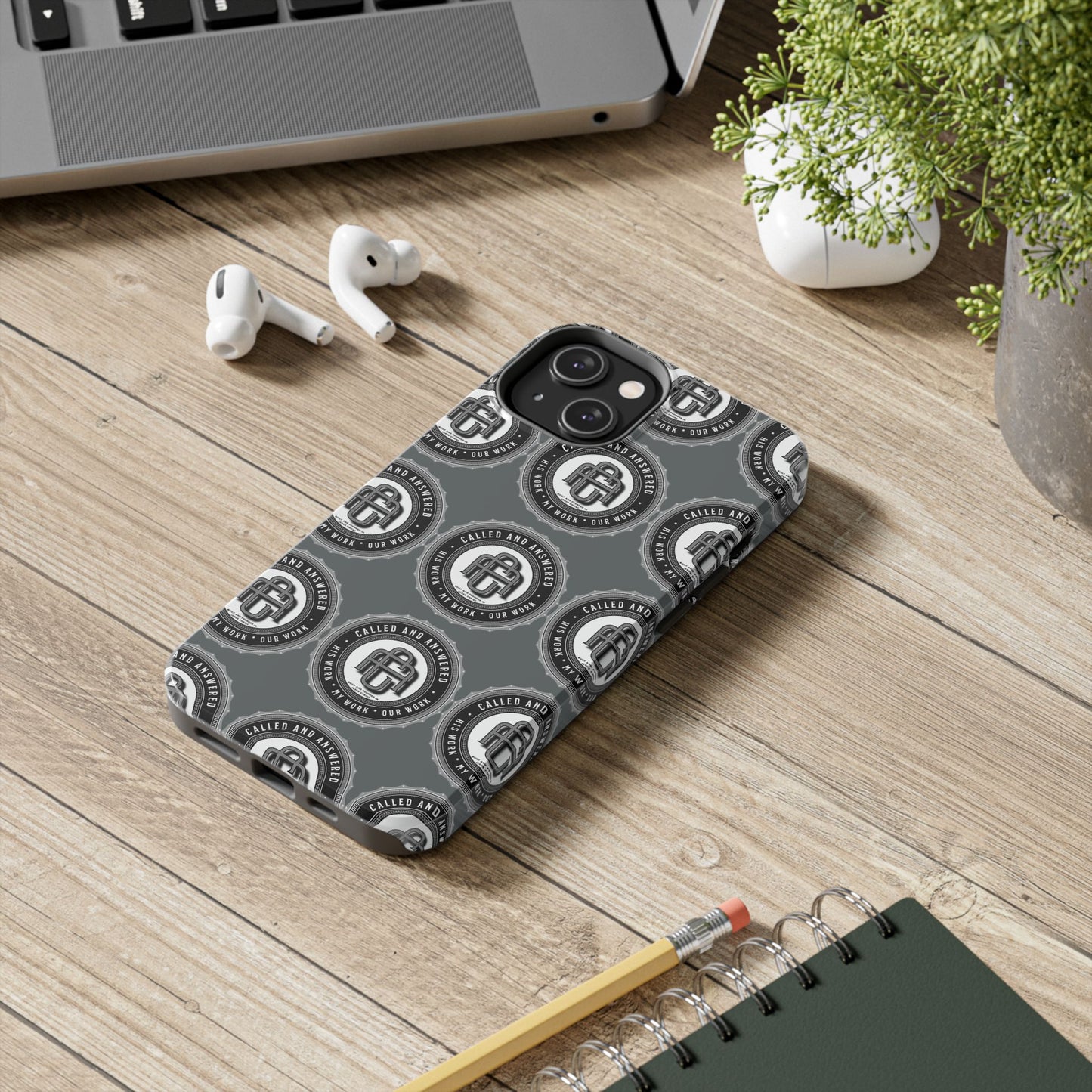 His Work: Tough Phone Cases with Cool Emblem Design