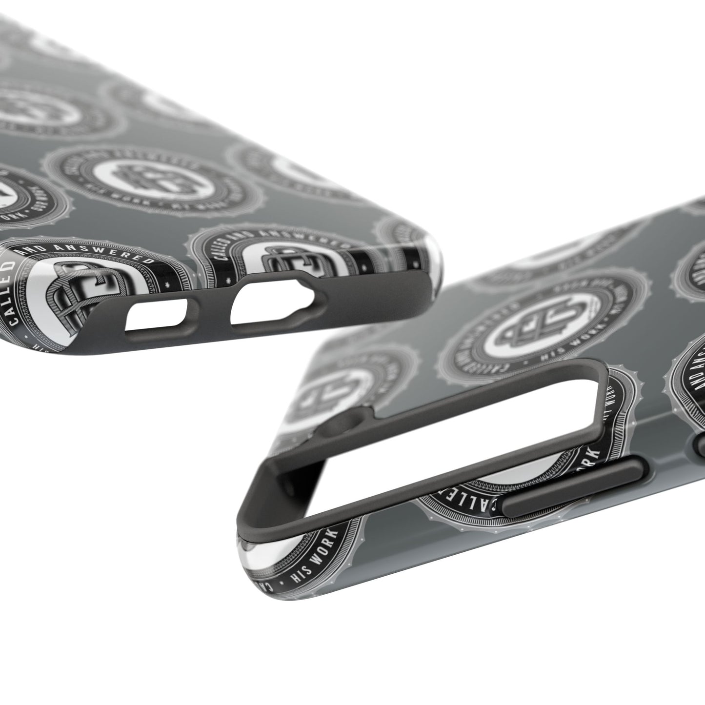 His Work: Tough Phone Cases with Cool Emblem Design