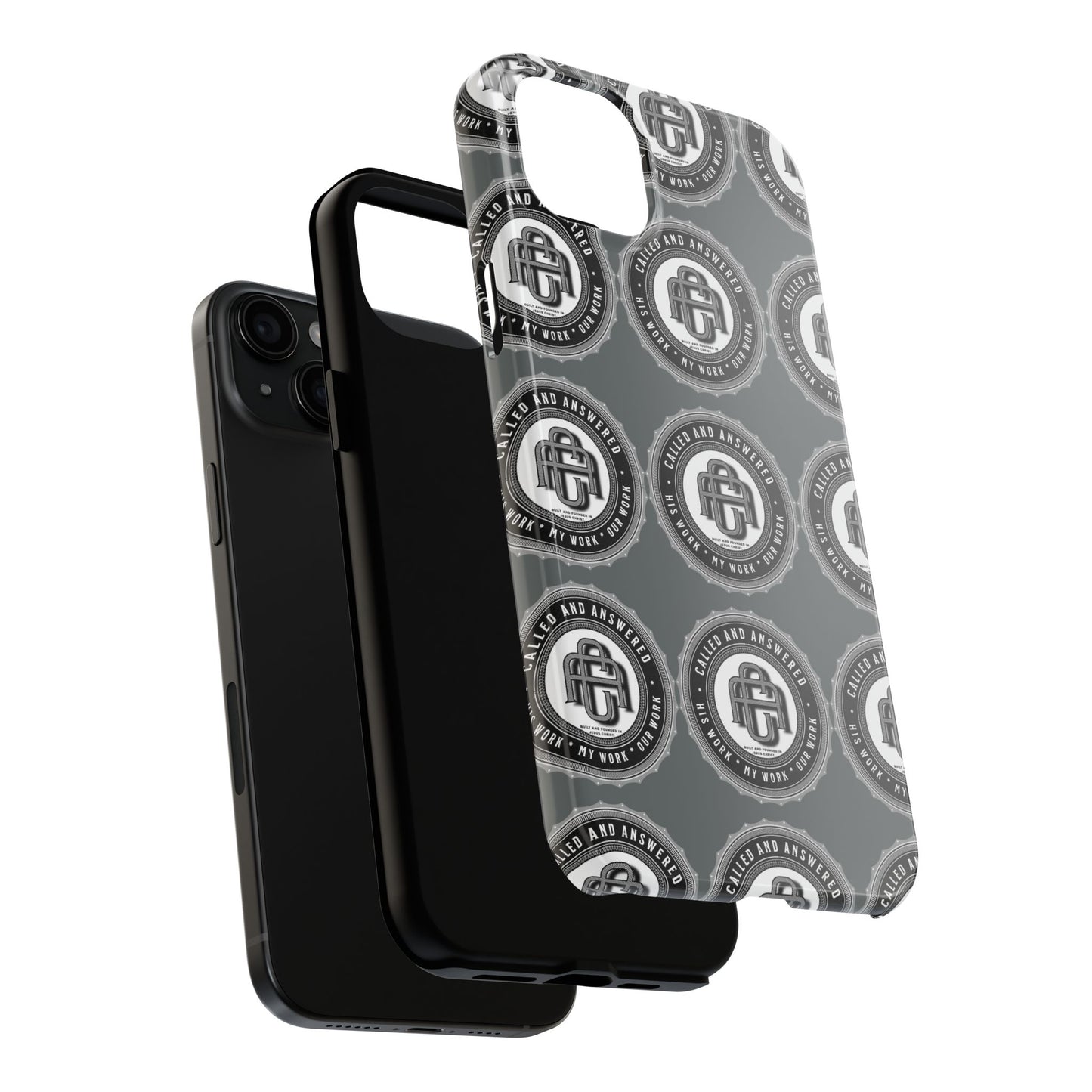 His Work: Tough Phone Cases with Cool Emblem Design