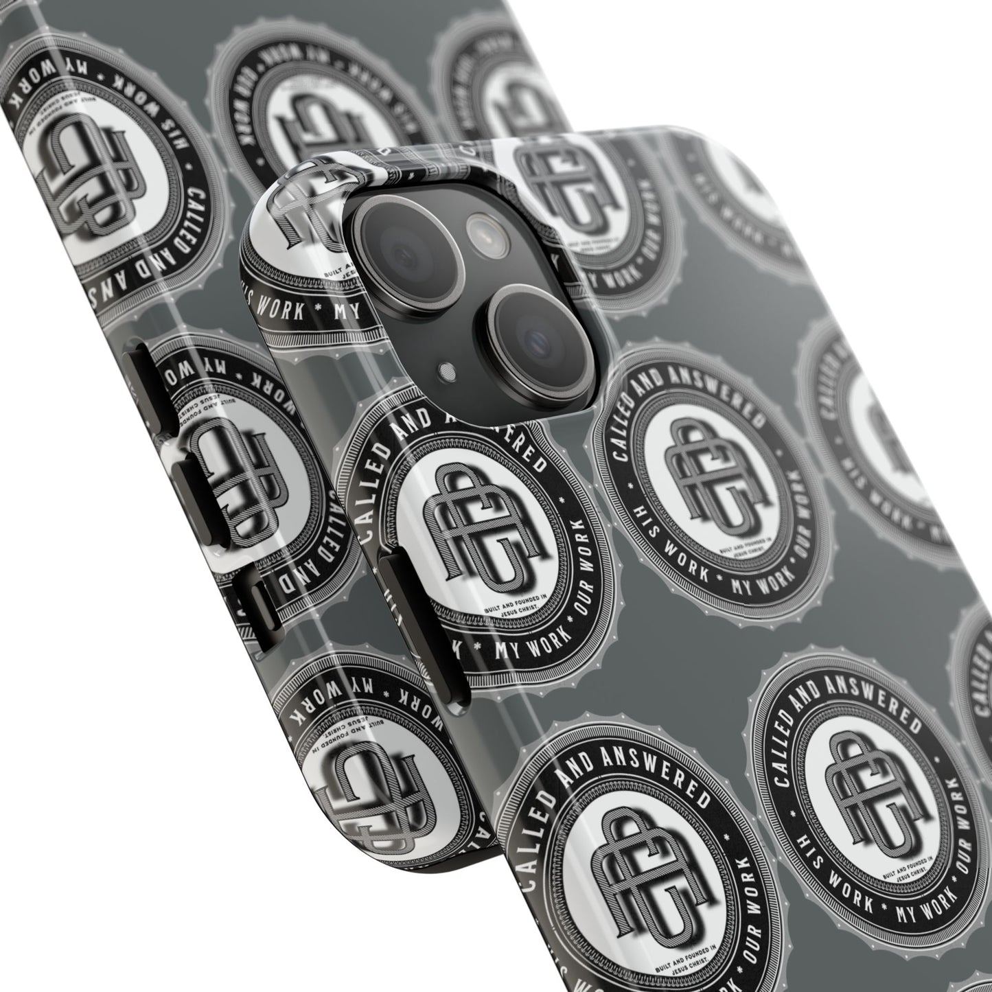 His Work: Tough Phone Cases with Cool Emblem Design