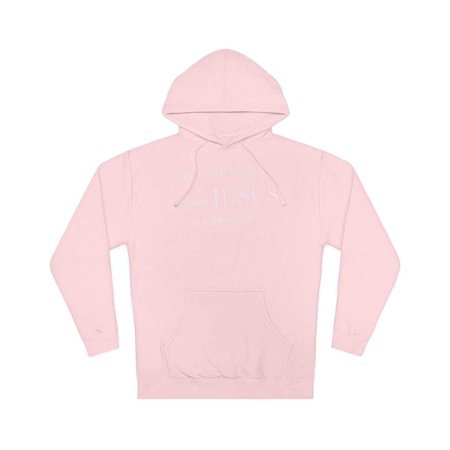 'She Is Strong' Hoodie — Psalm 46:5 Faith Hooded Sweatshirt