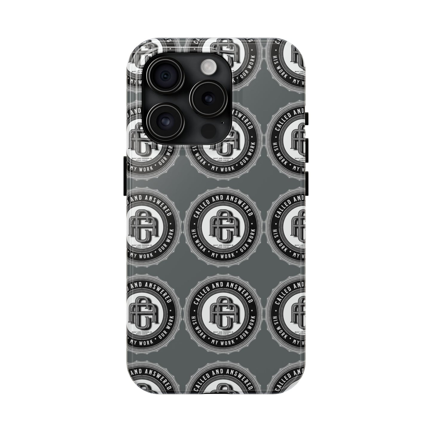 His Work: Tough Phone Cases with Cool Emblem Design